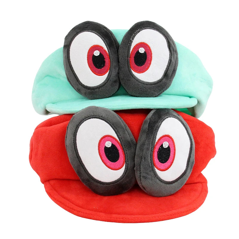 Anime Mario Luigi Cappy Plush Hats Kawaii Princess Peach Waluigi Wario Mushroom Stuffed Peluche Dolls Caps Birthday Gifts Kids